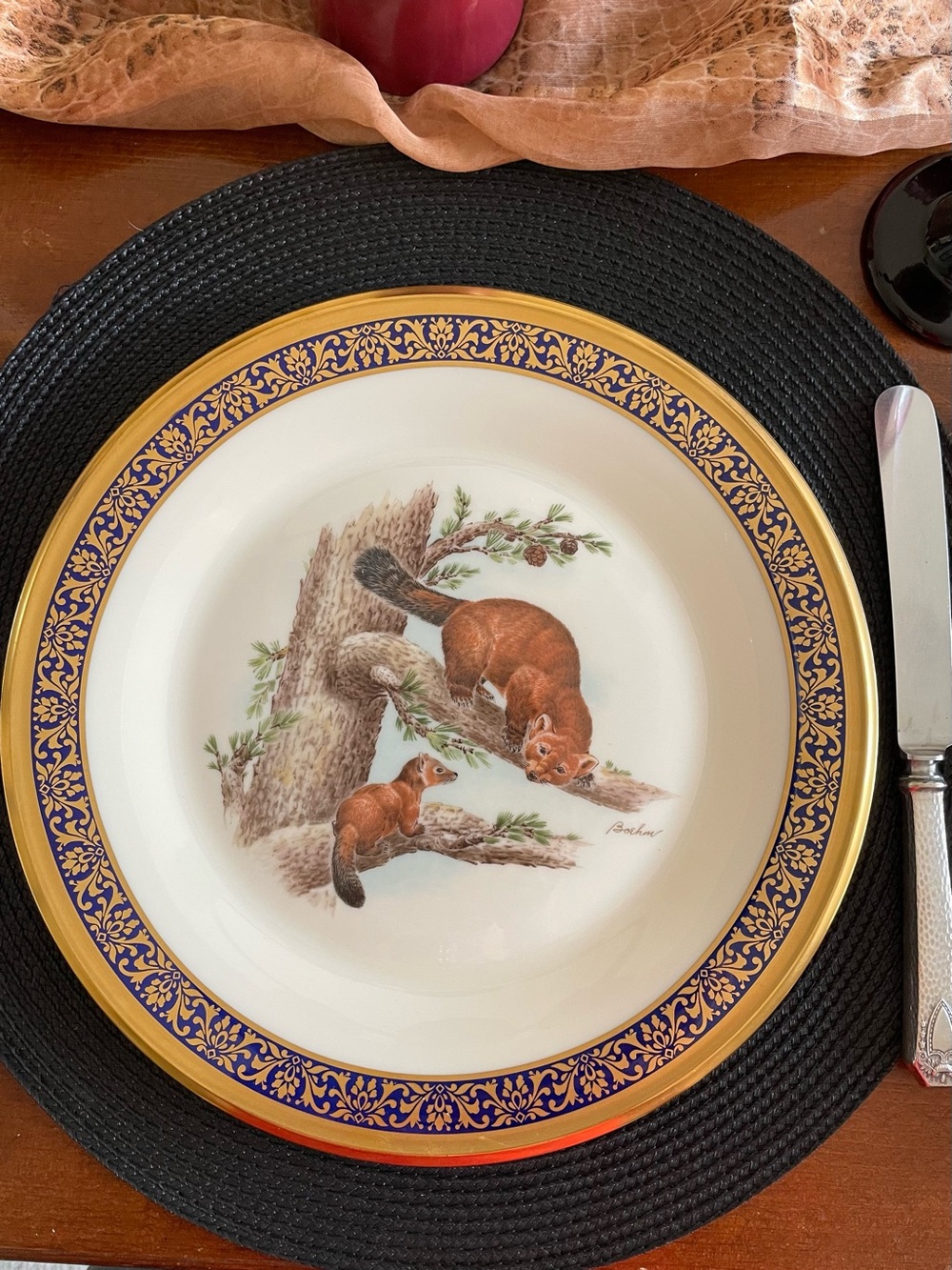 Vintage Lenox Woodland Wildlife Marten Boehm Collector Plate 1981